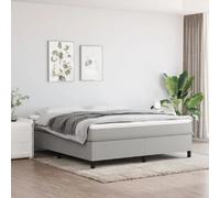 vidaXL Cadre de lit Gris clair 160x200 cm tissu