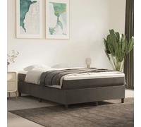 vidaXL Cadre de lit - Gris foncé 140x190 cm
