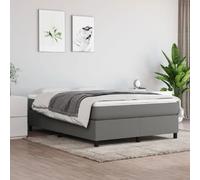 vidaXL Cadre de Lit - Gris Foncé 140x190 cm
