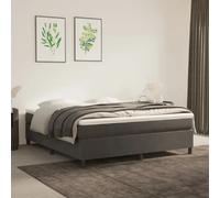 VidaXL Cadre de lit - Gris foncé Velours 160x200 cm