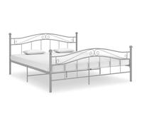 vidaXL Cadre de lit Gris Métal 180x200 cm 325005