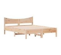 vidaXL Cadre de Lit, Lit Double avec Sommier à Lattes, Lit Adulte, Meuble de Chambre à Coucher, Moderne, 120x200 cm Bois de Pin Massif