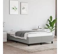 vidaXL Cadre de Lit, Lit Rembourré avec Sommier à Lattes, Lit Double avec Pied, Lit Adulte de Chambre, Moderne, Gris Clair 379508 Gris G