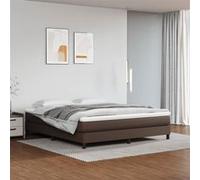 vidaXL Cadre de Lit, Lit Rembourré, Lit Double avec Sommier à Lattes, Lit Adulte de Chambre à Coucher, Moderne, Marron 180x200 cm Similicuir Marron