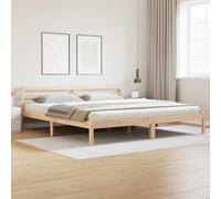 vidaXL Cadre de lit Marron 215,5 x 185,5 x 69,5 cm Bois de Pin Massif, Mobilier de Chambre Chic, Cadre de lit Moderne, Bois Massif, Design épuré, Durable pour Un Style de Vie Urbain