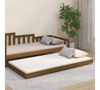 vidaXL Cadre de lit - Marron miel 80x200 cm