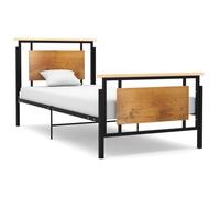 vidaXL Cadre de lit en métal 90x200 cm sans matelas Noir