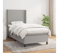 vidaXL Cadre de lit métal avec tête de lit blanc 135x190 cm