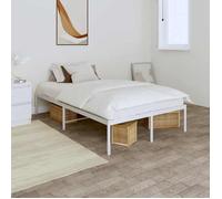 vidaXL Cadre de lit métal blanc 120x190 cm