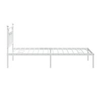 vidaXL Cadre de lit métal sans matelas et tête de lit blanc 107x203 cm