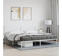 vidaXL Cadre de Lit Métal avec Tête de Lit, Lit Double avec Sommier à Lattes, Lit Adulte avec Pied Chambre, Industriel, 376282 Or G