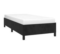 vidaXL Cadre de lit Noir 107x203 cm Velours, lit Simple, sommier, lit en Velours, Meuble de Chambre à Coucher, lit rembourré