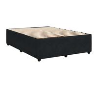 vidaXL Cadre de lit Noir 140x190 cm Velours, sommier, Cadre de lit Plateforme, Cadre de lit rembourré, Meuble de Chambre à Coucher