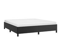 vidaXL Cadre de Lit Noir 180x200 cm Sommier à Lattes Lit Rembourré Cadre à Lattes Lit Double Adulte Meuble de Chambre à Coucher Intérieur Similicuir