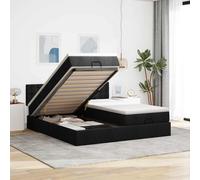 vidaXL Lit Ottoman avec Matelas avec tête de lit 2 pc Gris Clair Tissu
