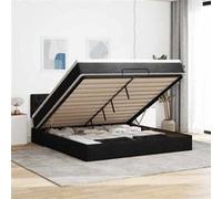 VidaXL Cadre de lit ottoman avec matelas noir 160x200 cm tissu 3311555 Noir