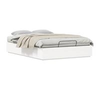 vidaXL Cadre de lit Ottoman Blanc 160 x 200 cm Pin Massif, Cadre de lit Ottoman rectangulaire Moderne, Bois de pin, Design à Levage hydraulique, Meuble Pratique pour la Chambre