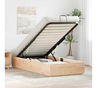 vidaXL Cadre de lit ottoman Naturel 100 x 200 cm Pin massif
