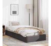 vidaXL Cadre de lit ottoman sans matelas gris 90x190 cm similicuir