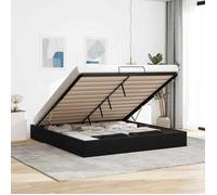 vidaXL Cadre de lit ottoman 200x200 cm velours noir sans matelas avec rangement sous le lit