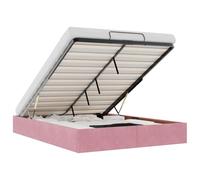 vidaXL Cadre de lit ottoman sans matelas velours rose 140x190 cm
