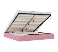 vidaXL Cadre de lit Ottoman sans Matelas Rose 200x200 cm Velours, Cadre de lit, Cadre de lit Ottoman, Cadre de lit avec Rangement sous Le lit