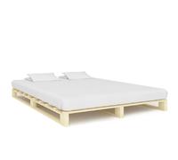 VidaXL Cadre de lit palette - Bois massif pin 160x200 cm