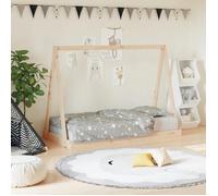 vidaXL Cadre de lit pour enfant Scandinave 80x160 cm Bois de pin massif Marron - sommier à lattes
