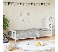 vidaXL Cadre de lit pour enfants blanc 90x190 cm bois de pin massif