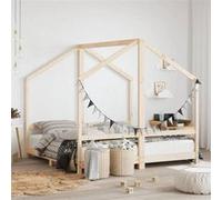 vidaXL Cadre de lit pour enfant 2x(80x160) cm bois de pin massif Marron