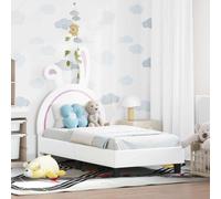 vidaXL Cadre de lit pour tout-petit avec tête de lit Blanc 70 x 140 cm