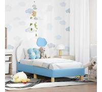 vidaXL Cadre de lit pour tout-petit avec tête de lit Bleu 70 x 140 cm