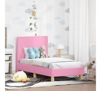 vidaXL Cadre de lit pour tout-petit avec tête de lit Rose 70 x 140 cm