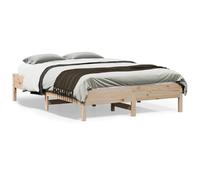 vidaXL Cadre de Lit, Sommier à Lattes sur Pieds, Lit Double d'Intérieur, Lit Adulte, Meuble de Chambre à Coucher, Moderne, 120x190 cm Bois de Pin Massif