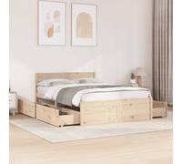 vidaXL Cadre de lit sans Matelas 140x190 cm Bois de pin Massif