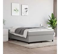 vidaXL Cadre de lit sans matelas 140x190 cm - Gris clair