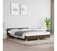 VIDAXL Cadre de lit sans matelas 140x190 cm - Marron foncé