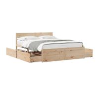 vidaXL Cadre de lit sans matelas 160x200 cm bois massif de pin