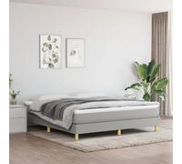 vidaXL Cadre de lit sans matelas 160x200 cm - Gris clair