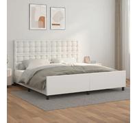 VIDAXL - Cadre de lit sans matelas 200x200 cm - Blanc Similicuir