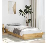 vidaXL Cadre de lit sans matelas 75x190 cm bois massif de chêne, meuble de chambre à coucher, sommier, lit en bois, lit, lit 851973