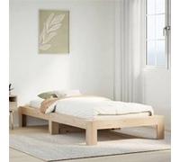 vidaXL Cadre de lit sans matelas 90x200 cm bois de pin massif Marron