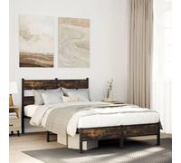 vidaXL Cadre de lit sans matelas avec tête de lit 120x190 cm