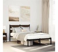 vidaXL Cadre de lit sans matelas avec tête de lit 120x200 cm