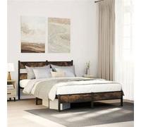 vidaXL Cadre de lit sans matelas avec tête de lit 140x200 cm, lit double, meuble de chambre à coucher, lit d'appoint, lit, 4017201 Or