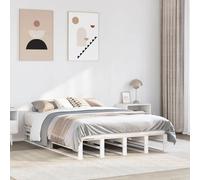 vidaXL Cadre de lit sans matelas blanc 120x200 cm bois de pin massif