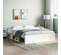 vidaXL Cadre de lit sans matelas blanc 140x190 cm