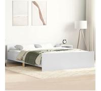 vidaXL Cadre de lit sans matelas blanc 140x190 cm 3203782