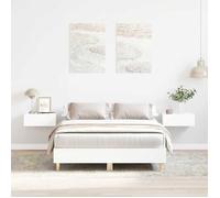 vidaXL Cadre de lit sans matelas blanc 140x190 cm bois d'ingénierie 861057