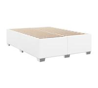 vidaXL Cadre de lit 3284557 sans matelas 140x190 cm similicuir Blanc